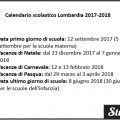 Calendario scolastico Lombardia 2017-2018