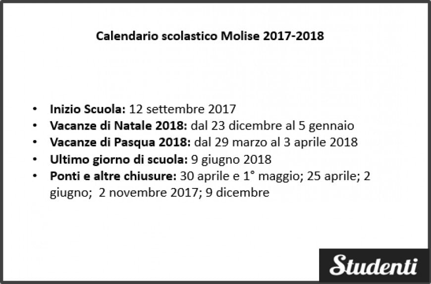 Calendario scolastico Abruzzo 2017-2018