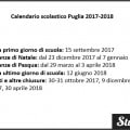 Calendario scolastico Puglia 2017-2018