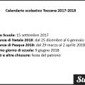 Calendario scolastico Toscana 2017-2018