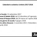 Calendario scolastico Umbria 2017-2018