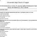 Soluzioni del test Professioni Sanitarie 2017 dell'Università di Foggia, domande di ragionamento logico 