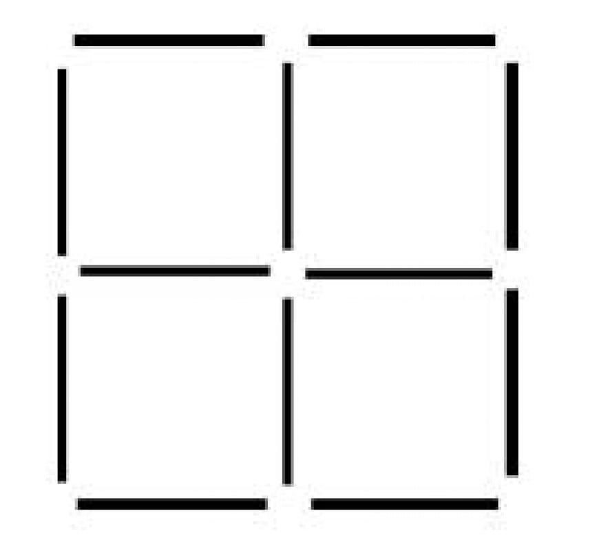 The diagram below shows how 12 matchsticks can be used to create a grid containing 4 squares, arranged in rows of 2.