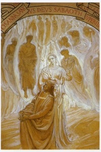 Dante e Beatrice raffigurati nell'opera di Adolfo De Carolis: "Paradiso"