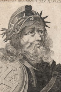 Goffredo di Buglione (c.1060 - 1100), nobile francese che conquistò Gerusalemme nel 1099 diventandone il primo re cristiano