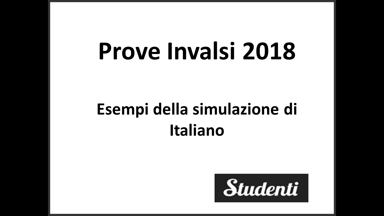 prove invalsi di italiano di terza media
