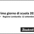 Primo giorno di scuola 2018 Lombardia