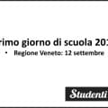 Primo giorno di scuola 2018 Veneto
