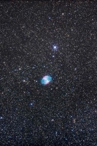 La Nebulosa Manubrio nella costellazione Vulpecula, di cui fa parte la cefeide studiata dalla Hack