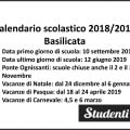 Calendario scolastico 2018 2019 Basilicata