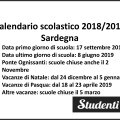 Calendario scolastico 2018 2019 Sardegna