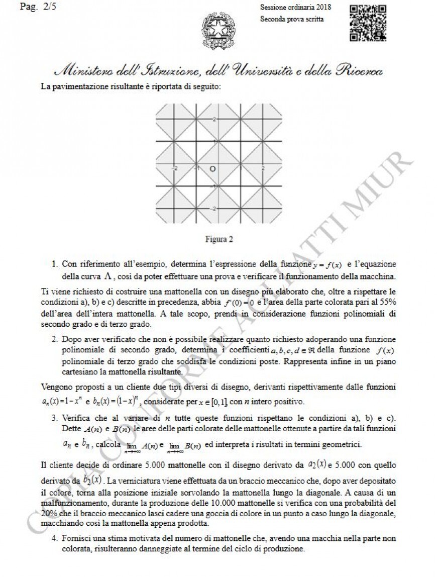 Tracce seconda prova matematica Pagina 2