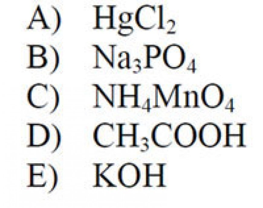 Quale dei seguenti composti si dissocia liberando 3 ioni per ogni unità formula?
