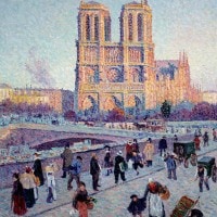 Notre Dame in un dipinto di Luce
