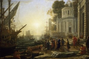 Lo sbarco di Cleopatra a Tarso; opera di Claude Lorrain conservata nel Museo del Louvre a Parigi