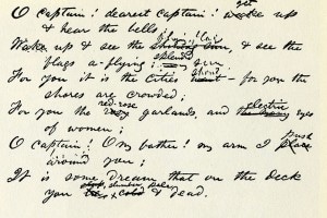 O capitano, Mio capitano!: manoscritto di Whitman