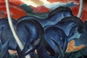 Grandi cavalli azzurri di Franz Marc