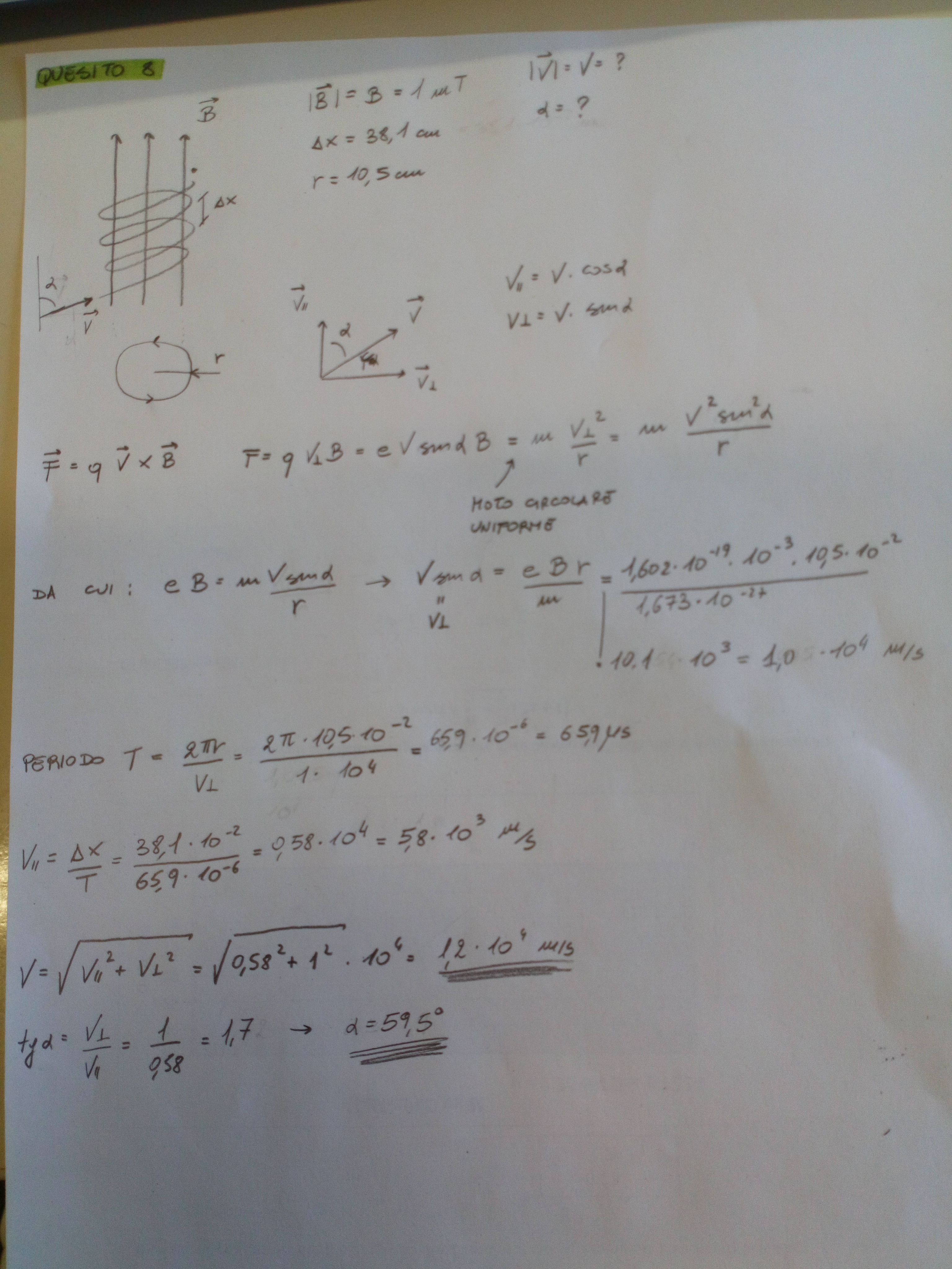 Soluzione quesito 8 di Fisica per lo Scientifico | seconda prova