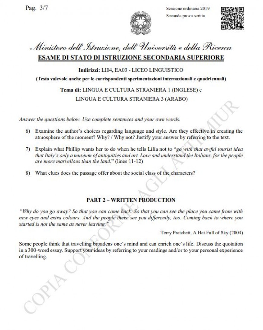  Foto tracce della seconda prova