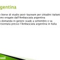 Borse di studio per l'Argentina