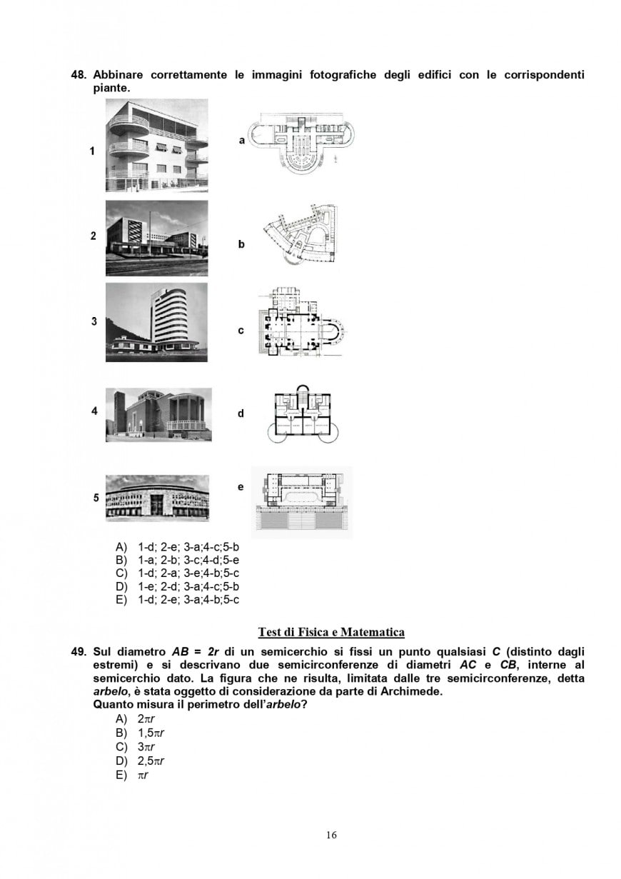 Soluzioni Test Architettura 2019 | Test Architettura 2019: Domande E ...