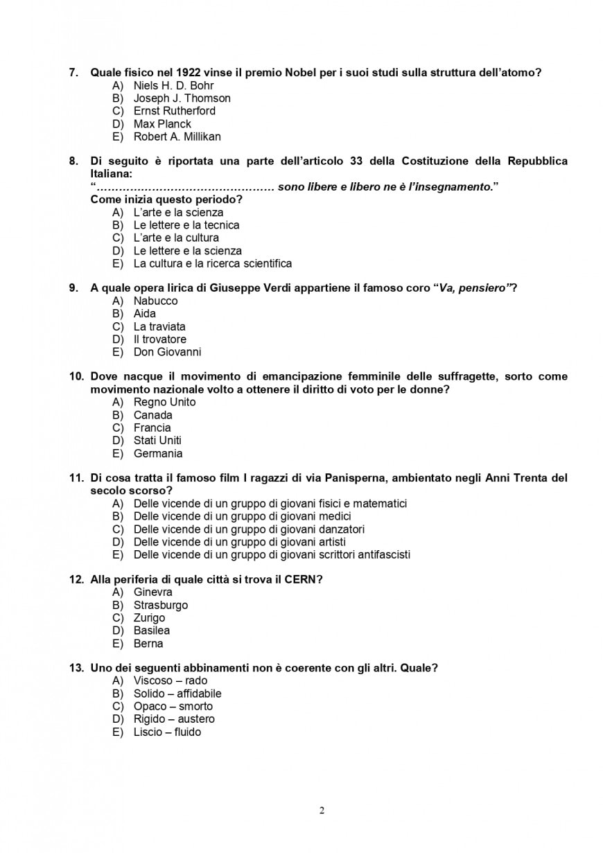 Soluzioni Test Architettura 2019 | Test Architettura 2019: Domande E ...