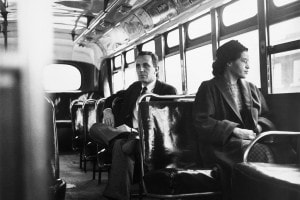 Rosa Parks in autobus a Montgomery