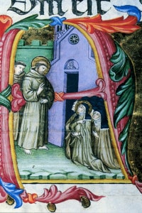 San Francesco d'Assisi accoglie Santa Chiara
