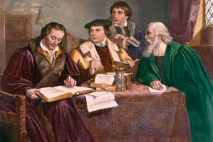 Martin Lutero e Filippo Melantone. Traduzione della Bibbia in tedesco