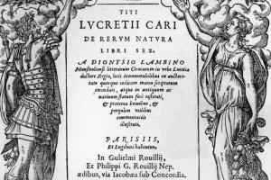 Copertina del De rerum natura di Lucrezio
