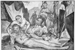 Un particolare della morte di Beowulf