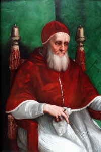 Giulio II (1443-1513) ritratto da Raffaello Sanzio