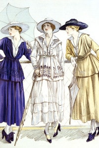 Abito in jersey, modello di Coco Chanel pubblicato sulla rivista "Les elegances parisiennes", marzo 1917
