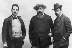 Giacomo Puccini e i suoi librettisti Illica e Giacosa, 1890