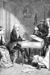 Ritratto di Mozart che suona la prima volta il Don Giovanni