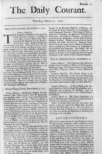 Daily Courant, giornale inglese del 1700