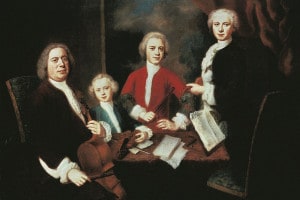 Johann Sebastian Bach (1685-1750) con i suoi figli, 1730