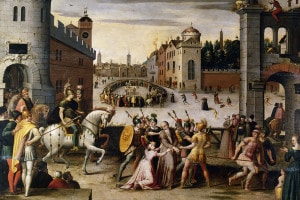Arresto ed esecuzione di Tommaso Moro, cancelliere di Enrico VIII d'Inghilterra. Artista: Antoine Canon