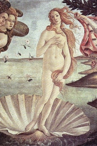  Venere nella nota rappresentazione di Botticelli.