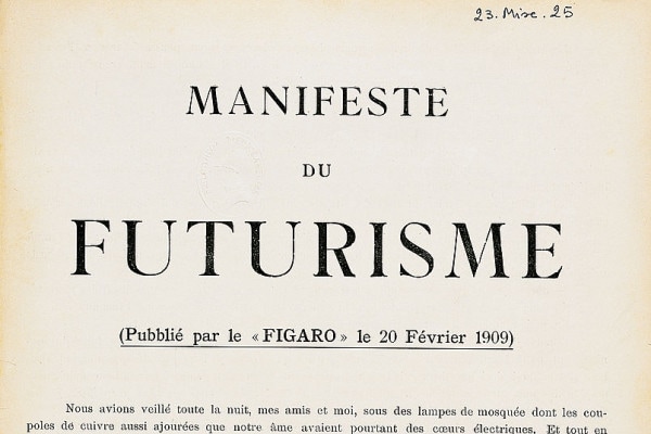 Manifesto del futurismo di Marinetti: testo, analisi e commento
