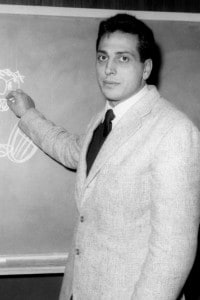 Alberto Manzi nel suo programma televisivo "Non è mai troppo tardi", 1964