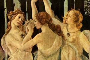 Le tre Grazie, dalla Primavera di Botticelli