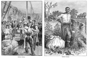 Vecchie illustrazioni incise dell'industria nordamericana e meridionale