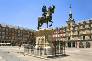 Statua di Filippo III. Plaza Mayor, Madrid