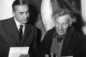 Curzio Malaparte e Marc Chagall nel 1951