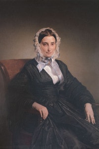 Ritratto di Teresa Borri, la seconda moglie di Alessandro Manzoni. Olio su tela di Francesco Hayez: 117 x 92 cm.