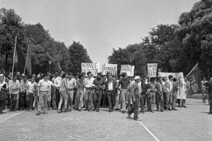 1968: studenti in piazza per manifestare contro la Biennale