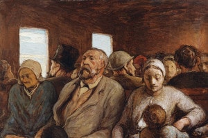 Il vagone di terza classe di Honoré Daumier