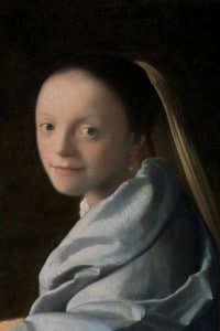 Ragazza col velo di Jan Vermeer. Esempio di "tronien" 