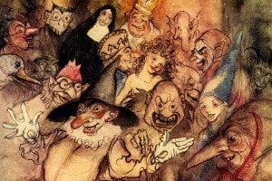 Illustrazione de La maschera della morte rossa di Edgar Allan Poe
